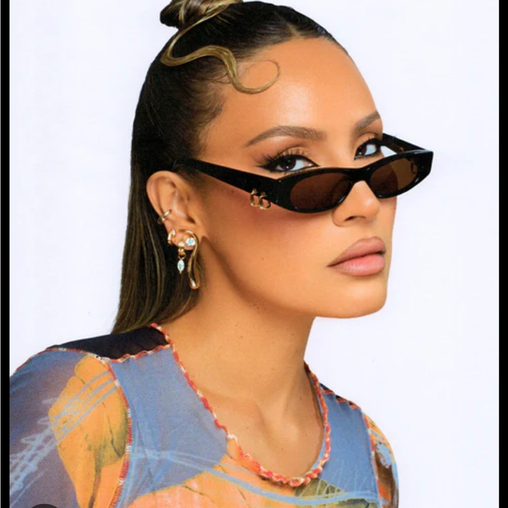 Luv Aj Black and Gold Sunglasses